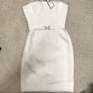 BCBG Maxazria white mini cocktail dress